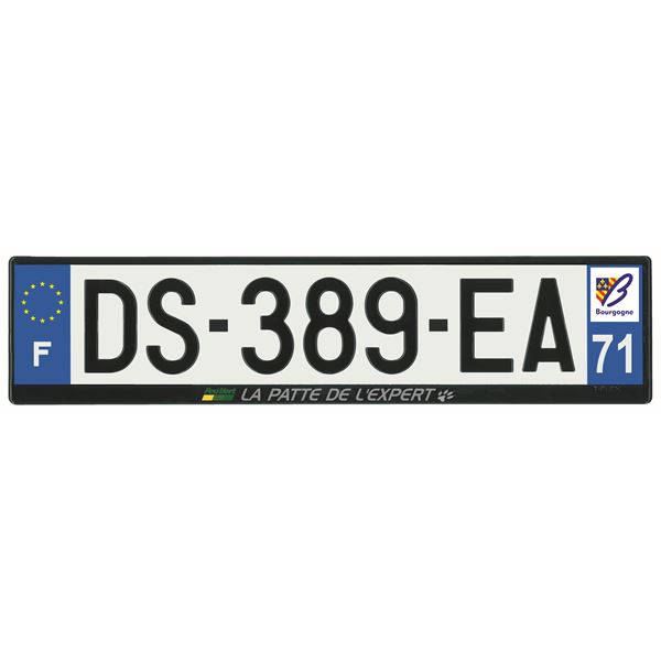 Plaque immatriculation alu basic 520 x 120 mm département 71