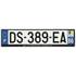 Plaque immatriculation alu basic 520 x 120 mm département 86