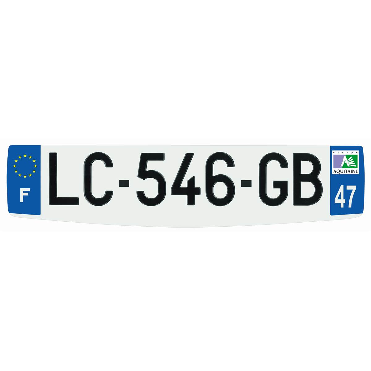 Plaque Immatriculation Alu Confort 520 X 120 Mm Département 47