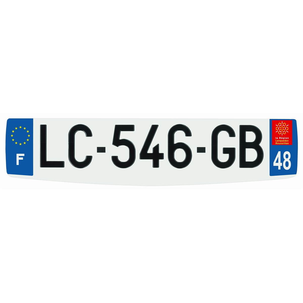 Plaque Immatriculation Alu Confort 520 X 120 Mm Département 48