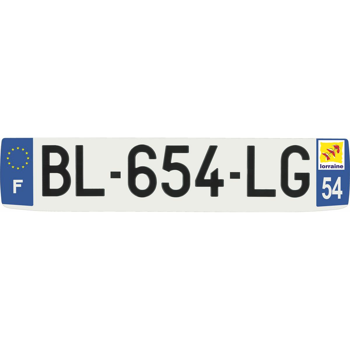 Plaque Immatriculation Alu Confort 520 X 110 Mm Département 54