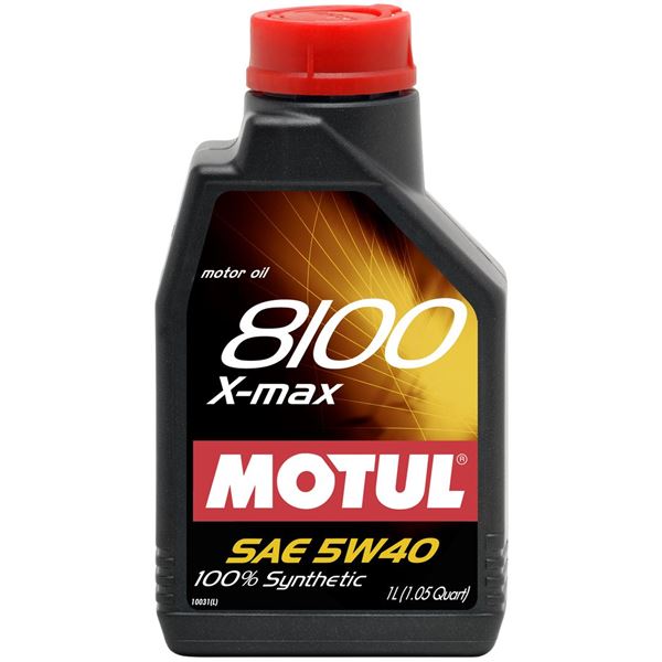 Huile 100 % synthèse Motul 8100 X-MAX 5W40 1L