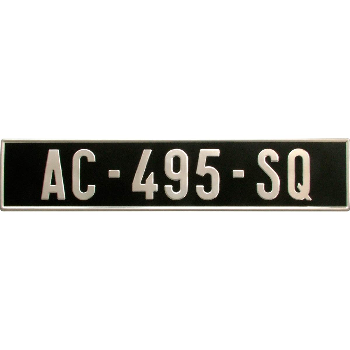 Plaque Immatriculation De Collection Alu 520 X 110 Mm