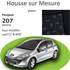 Housse Prémium pour 207 Berline, tissu Avorio