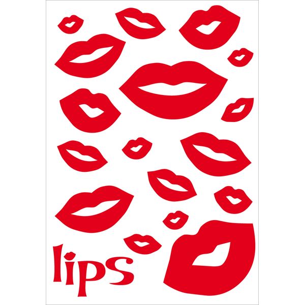 Adhésif transférable Lips Rouge