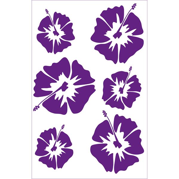 Adhésif Cadox Hibiscus grand modèle Noir