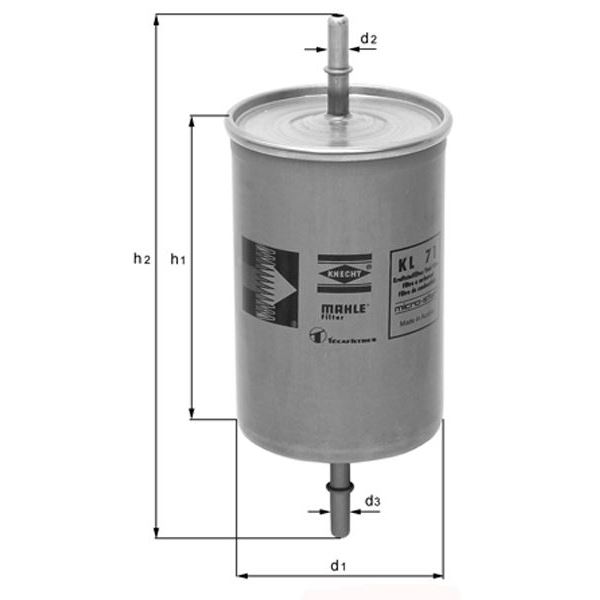 Filtre à essence KL573 Knecht