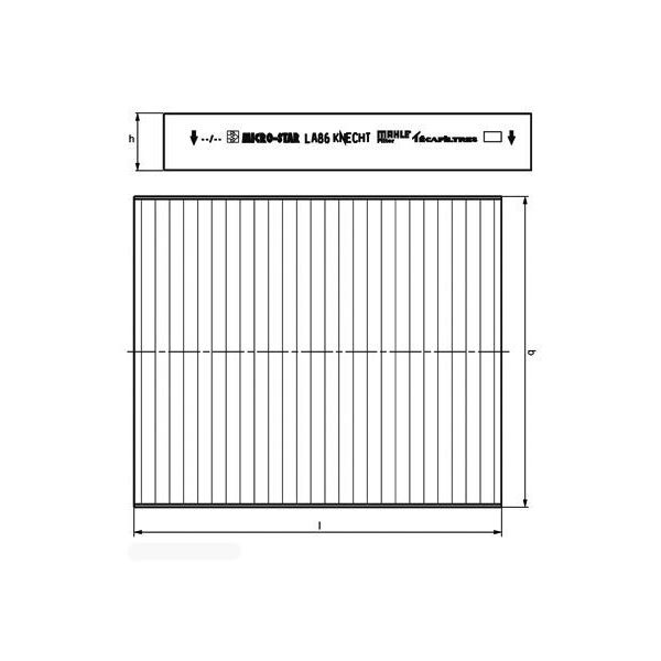 Filtre d'habitacle LA297 Knecht