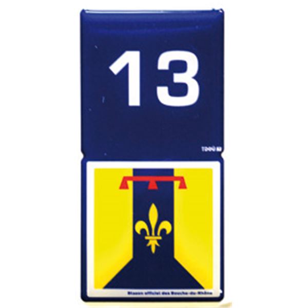 Adhésif voiture département Tdou n°13