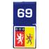 Autocollant voiture département 69 Tdou