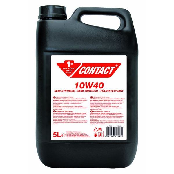 Huile moteur CONTACT Essence/Diesel 10W40 5L