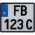 Plaque immatriculation cyclo plastique ESI 140 x 120 mm