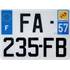 Plaque immatriculation plastique ESI 275 x 200 mm département 53