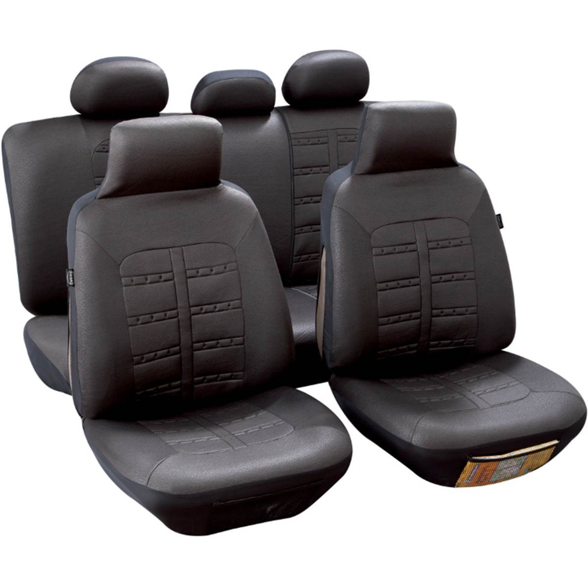 Housses De Sièges Noires Adaptables Taille 3 Custo Magic