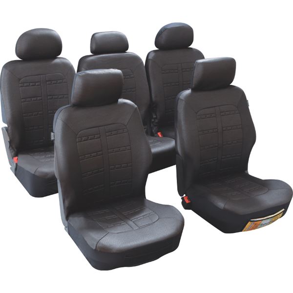 Housse de siège voiture noires adaptables Taille 4 Custo Magic