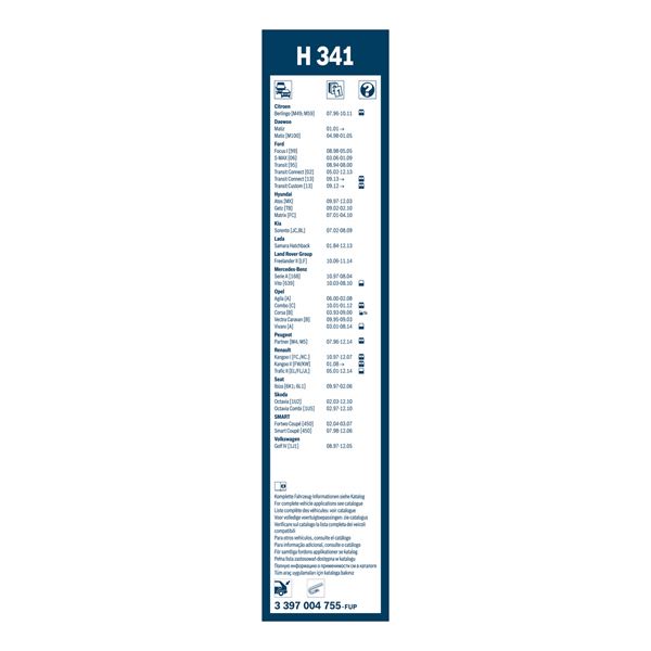 1 balai d'essuie-glace Bosch H341