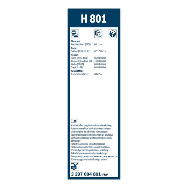 1 balai d'essuie-glace Bosch H801