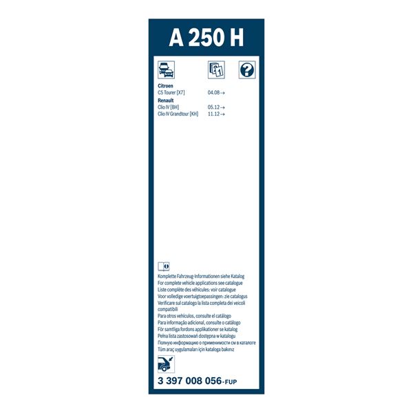 1 balai d'essuie-glace Bosch A250H