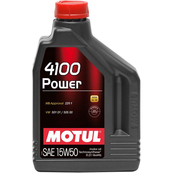 Huile moteur MOTUL Power 4100 Essence/Diesel 15W50 2L