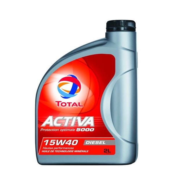 Huile moteur TOTAL Activa 5000 Diesel 15W40 2L