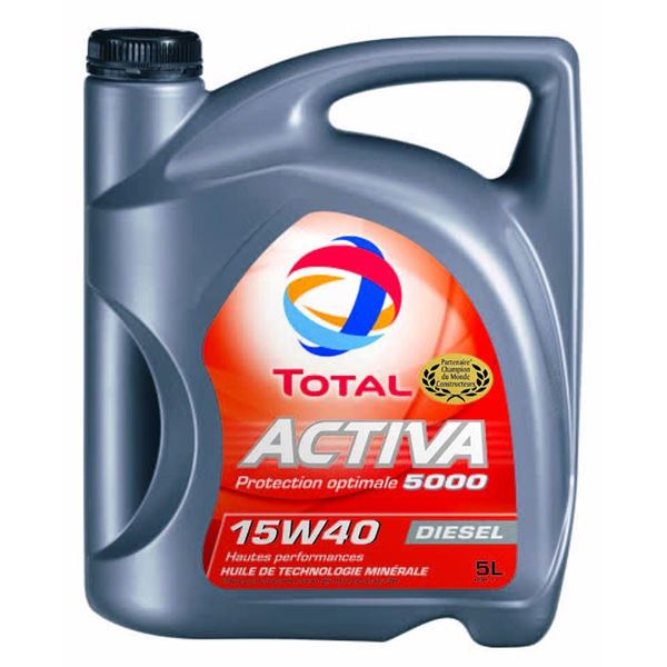 Huile moteur TOTAL Activa 5000 Diesel 15W40 5L