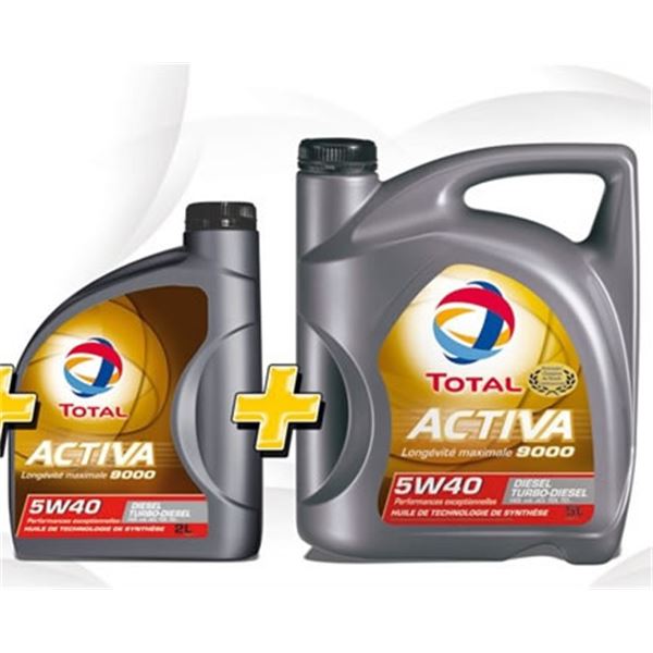 Lubrifiant de technologie de synthese Essence Total Activa 9000 5W40