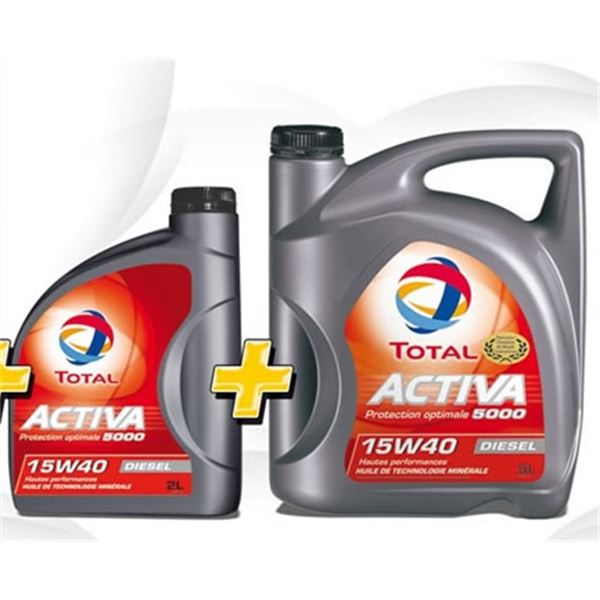 Huile minerale enrichie Diesel Total Activa 5000 15W40