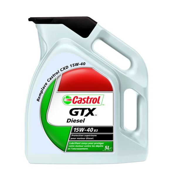 Huile minérale Castrol GTX Diesel 15W40 B3 5L