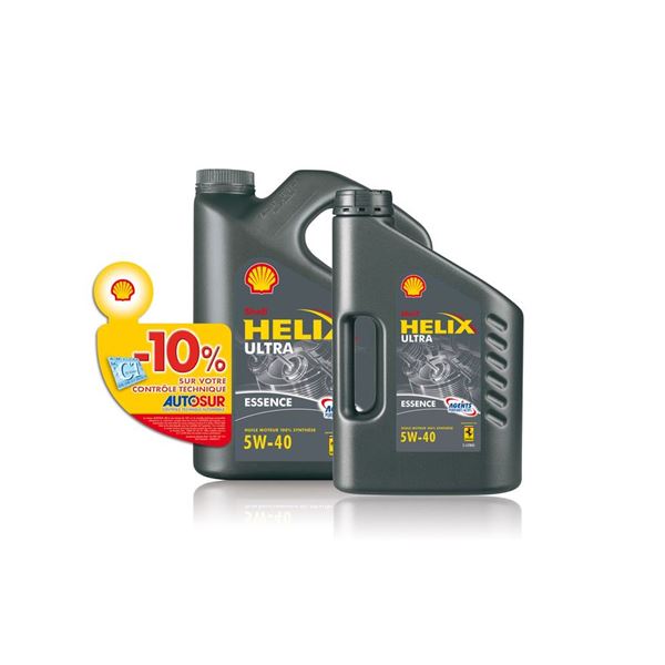 Huile 100% synthétique Shell Helix Ultra 5W40 5L