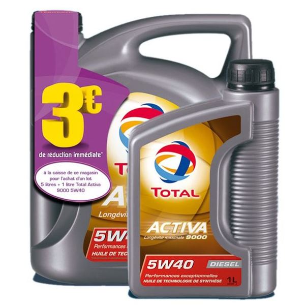 huile moteur Total Activa 9000 5w40 essence