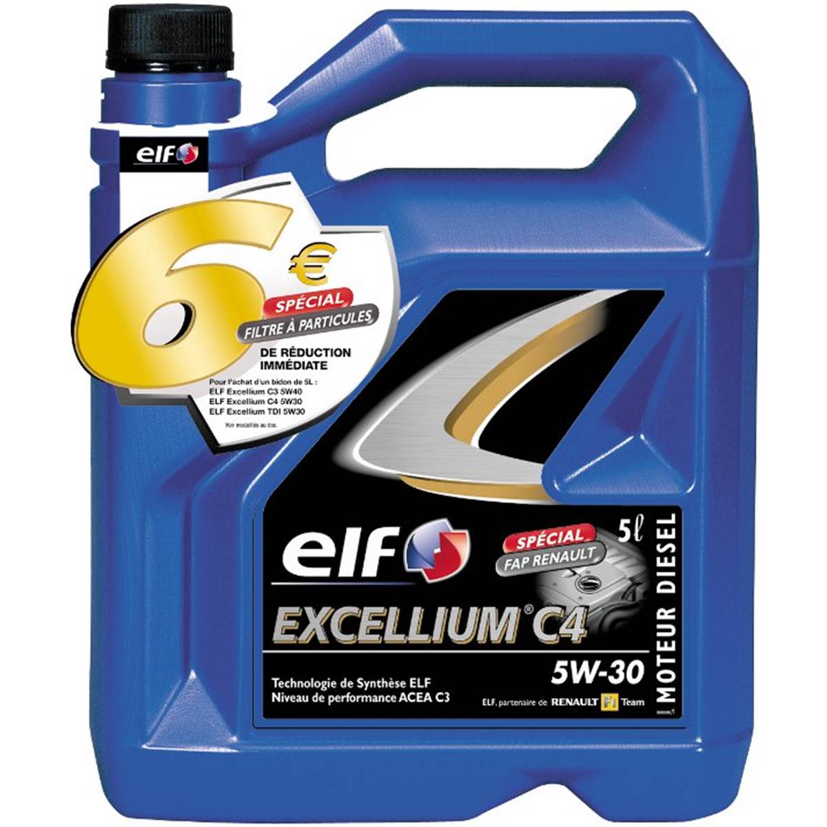 Huile Moteur Elf Excellium C4 Essence Et Diesel 5w30 5l