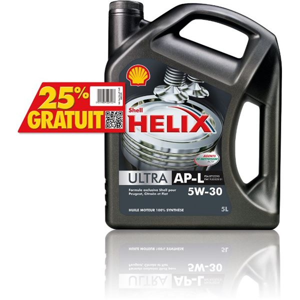 Huile moteur SHELL ULTRA AP-L PSA essence/diesel 5W30 5L