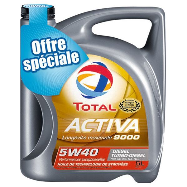 Huile moteur de technologie de synthése Essence Total Activa 9000 5W40 5L