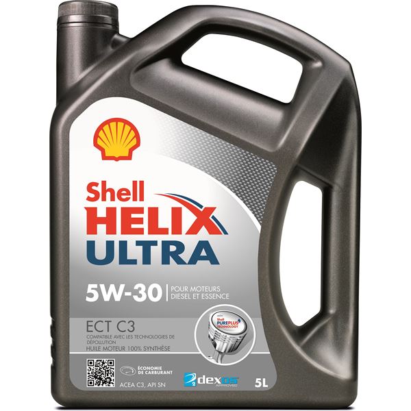 Huile moteur SHELL Ultra ECT C3 Essence/Diesel 5W30 5L