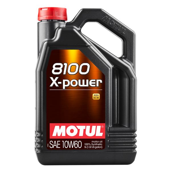 Huile moteur MOTUL 8100 X POWER essence/diesel 10W60 5L