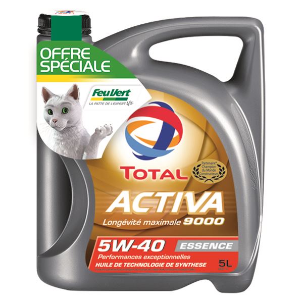 Huile moteur TOTAL Activa 9000 Essence 5W40 5L