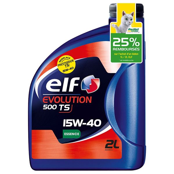 Huile moteur ELF EVOLUTION 500 essence 15W40 2L