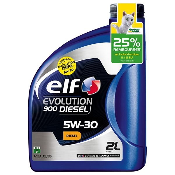 Huile moteur ELF EVOLUTION 900 diesel 5W30 2L