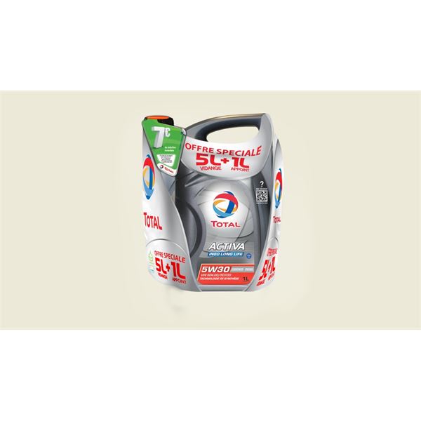 Huile moteur TOTAL ACTIVA INEO L LIFE essence et diesel  5W30 5+1L