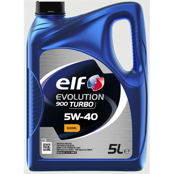 Huile moteur ELF Evolution 900 Turbo Diesel 5W40 5L