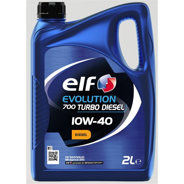 Huile moteur ELF Evolution 700 Turbo Diesel 10W40 2L