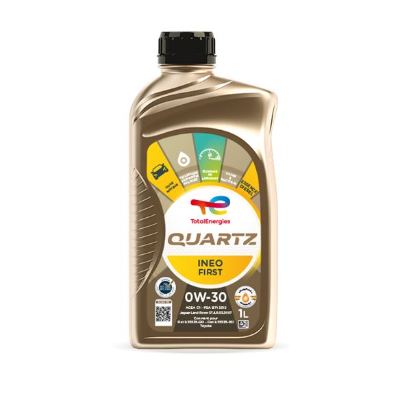 Huile moteur TOTAL Quartz Ineo First 0W30 Essence/Diesel 1L Feu Vert
