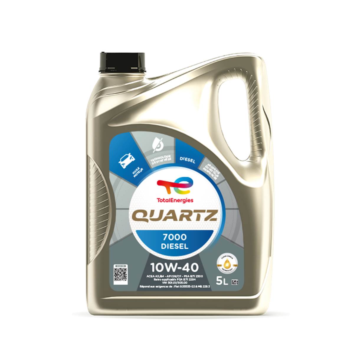 Huile Moteur Total Quartz 7000 Diesel 10w40 5l