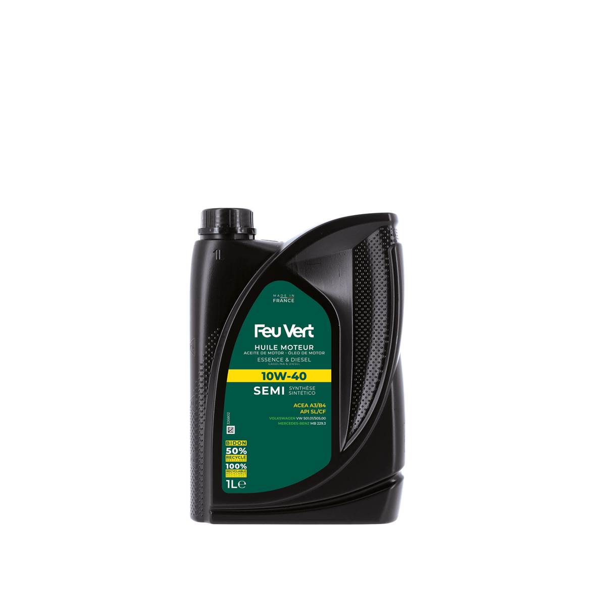 Huile Moteur Feu Vert Essence + Diesel 10w40 1l