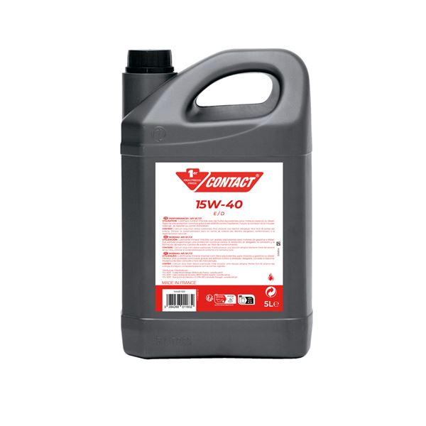 Huile moteur CONTACT Essence/Diesel 15W40 5L