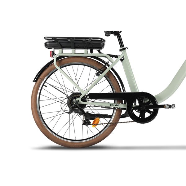 Vélo de ville électrique mixte Feu Vert E-Roll 55 Vert Patagonie