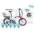 Vélo pliable électrique Foldcity blanc/ rouge Eurocka