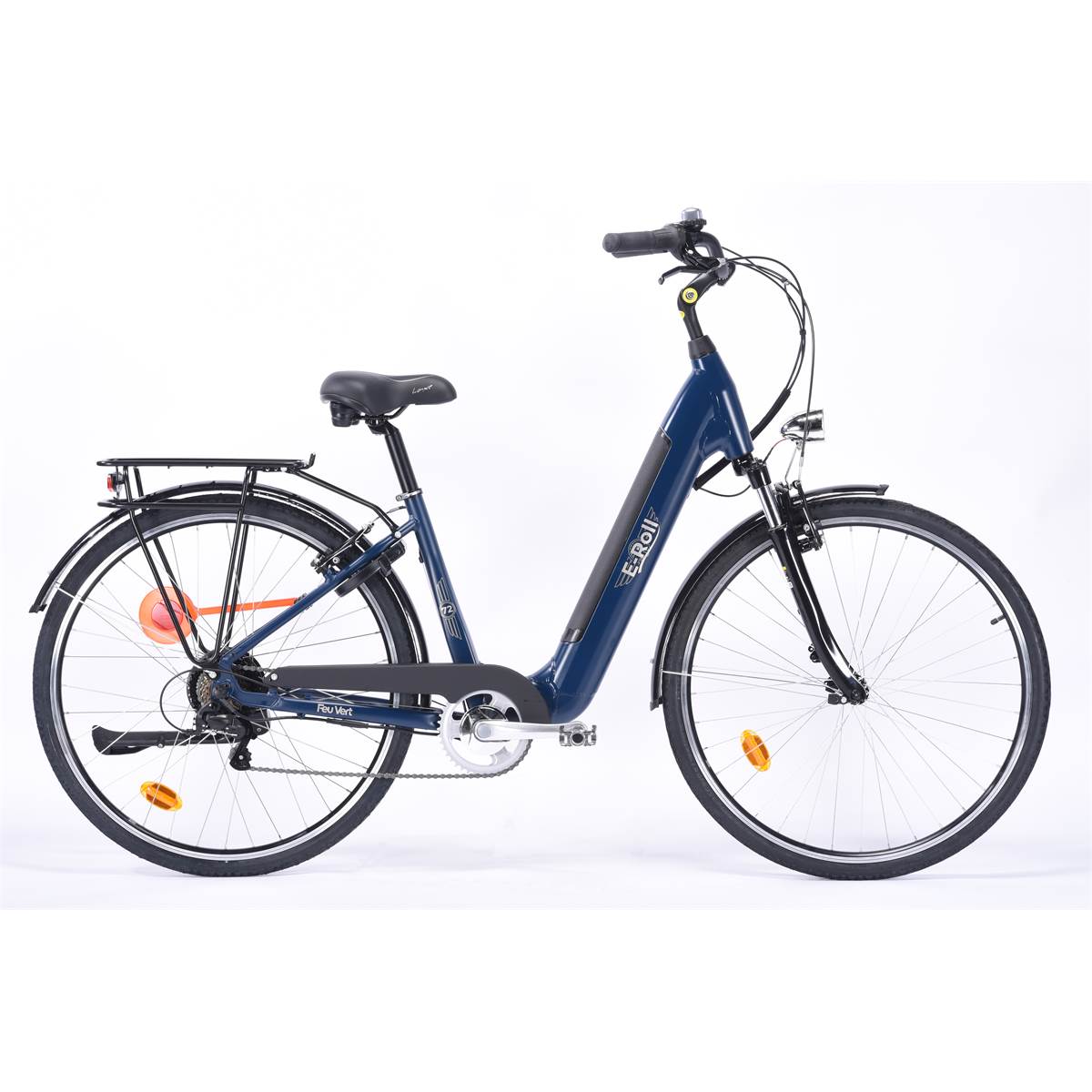 Vélo De Ville Électrique Mixte Feu Vert E-roll 72 Bleu