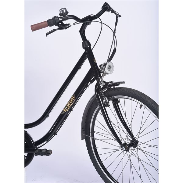 Selle vélo confortable noire look vintage pour votre vélo sur mes-velos -hollandais.com
