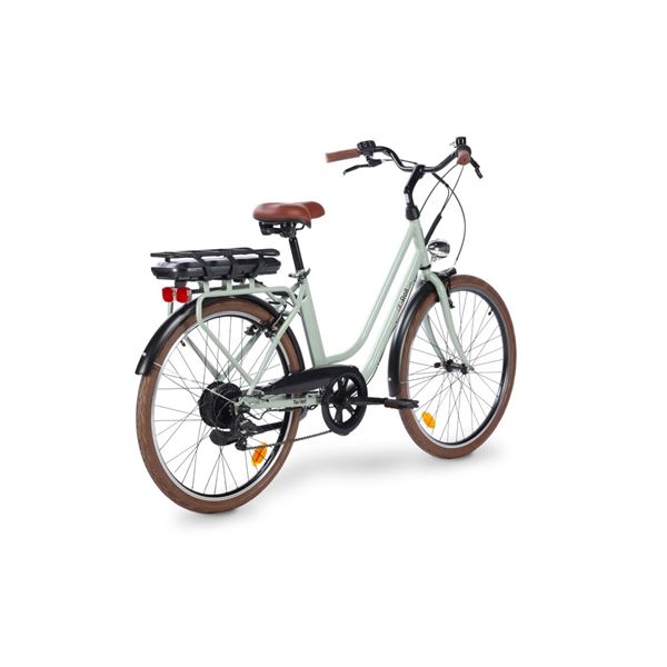 Vélo de ville électrique mixte Feu Vert E-Roll 54 Vert Sauge
